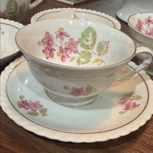 Charming Floral Tea Cup and Saucer Set